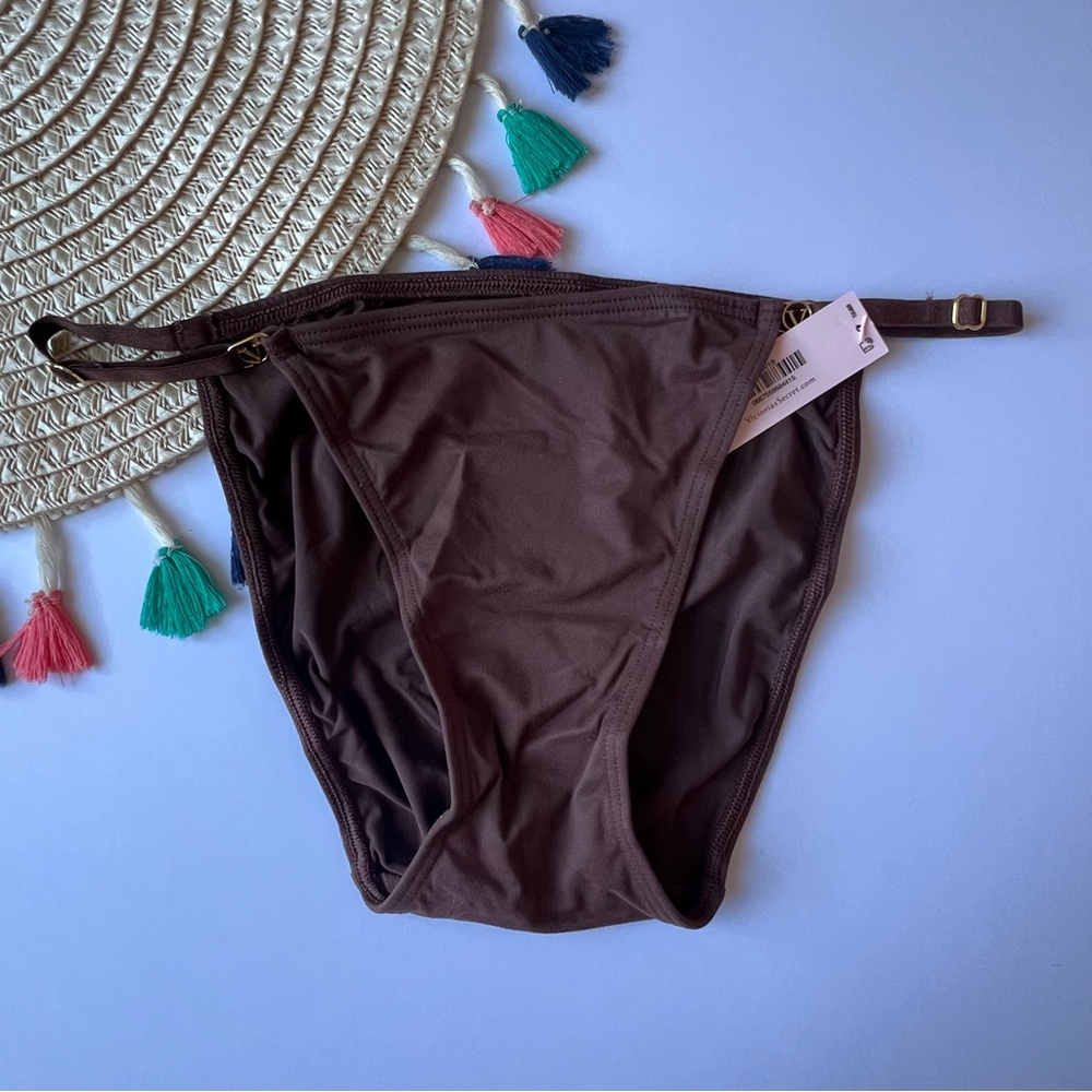 Victoria's Secret Love Cloud Smooth Adjustable String Bikini Panty Ganache S NEW